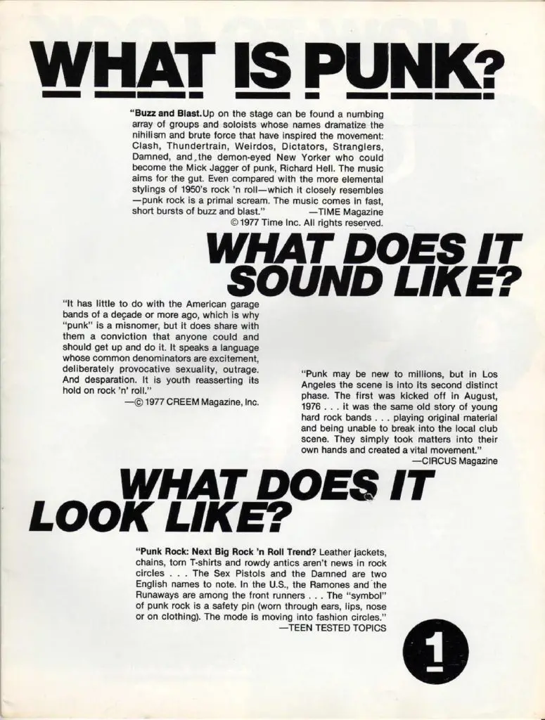 A History Of The Word Punk Alan Cross