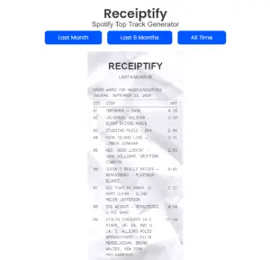 youtube music receiptify youtube music receiptify