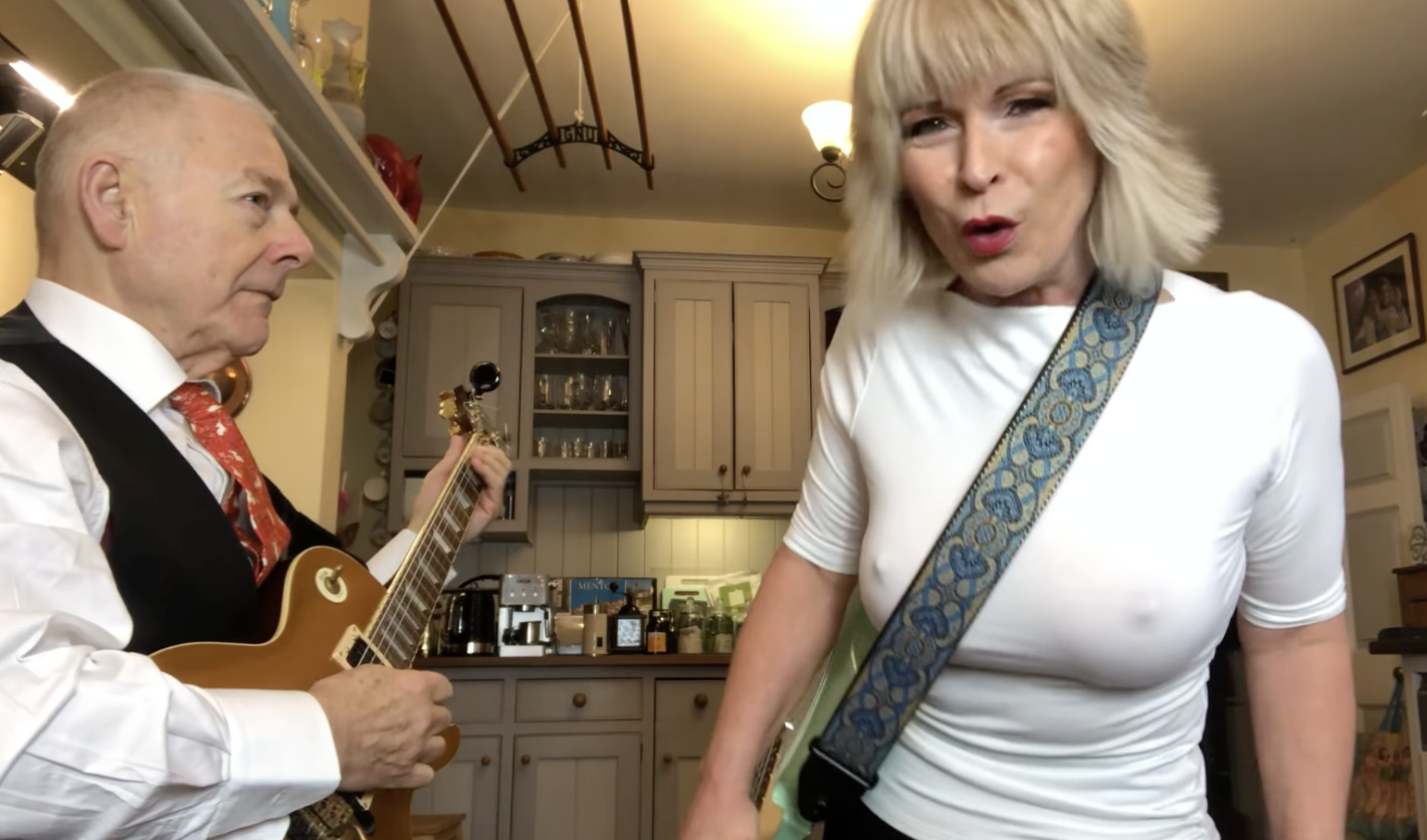 Robert Fripp and wife Toyah's new Sunday Lunch cover. 