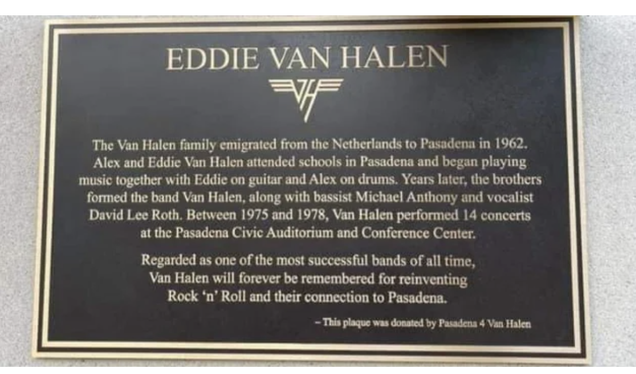 The Eddie Van Halen Memorial Park | Alan Cross
