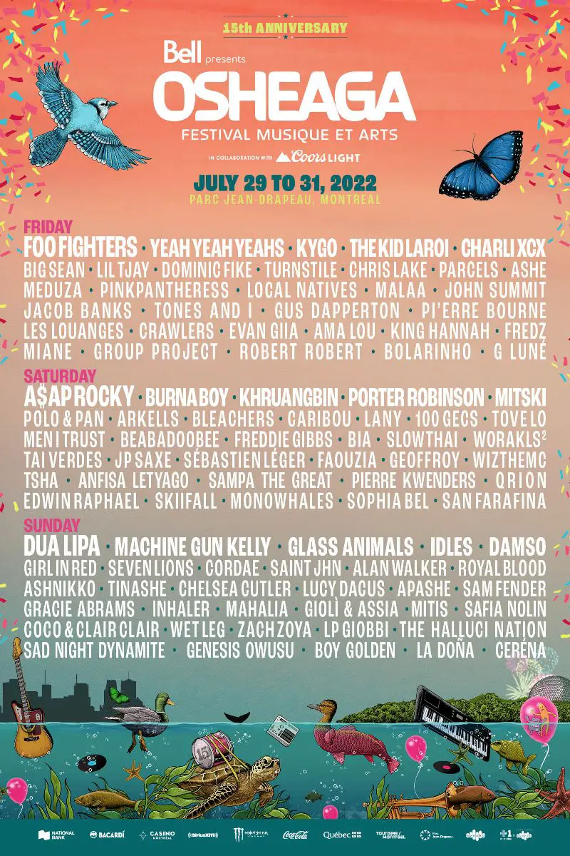 Osheaga is back for 2022. Here's the full lineup. Alan Cross