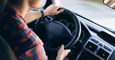 man inside vehicle