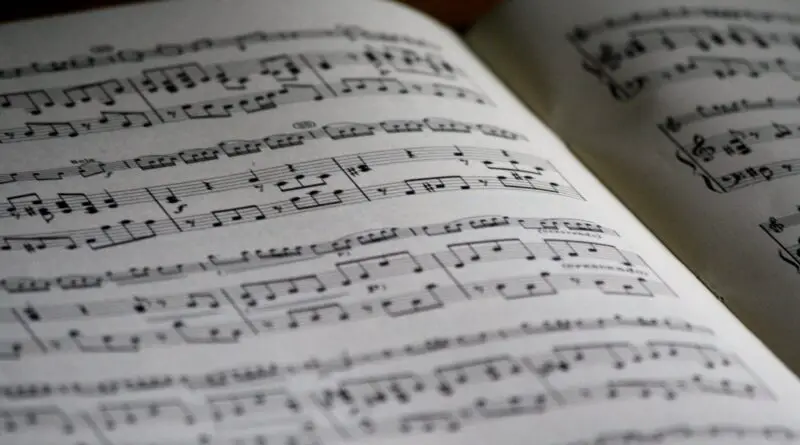 printed musical note page
