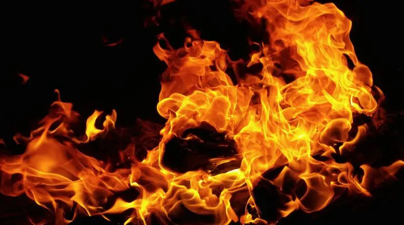 photograph of a burning fire