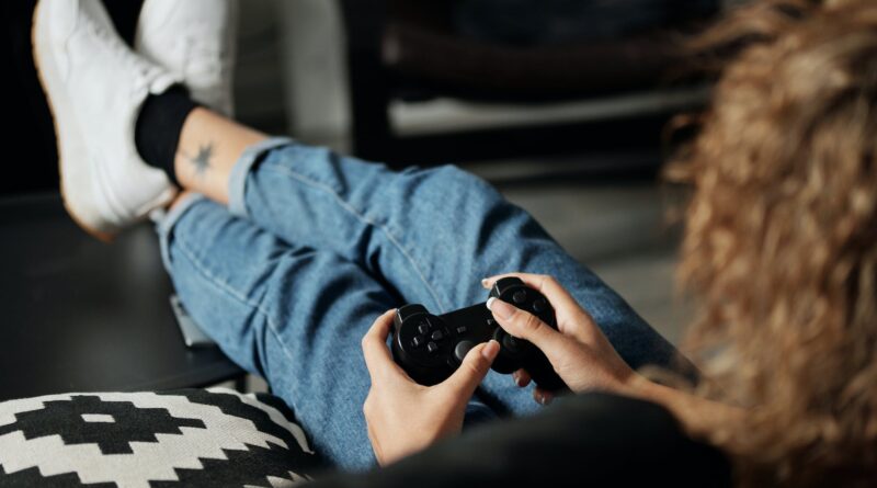 close up photo of person playing video game