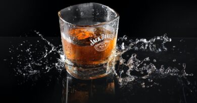 jack daniel printed drinking glass