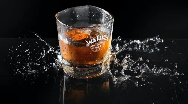 jack daniel printed drinking glass